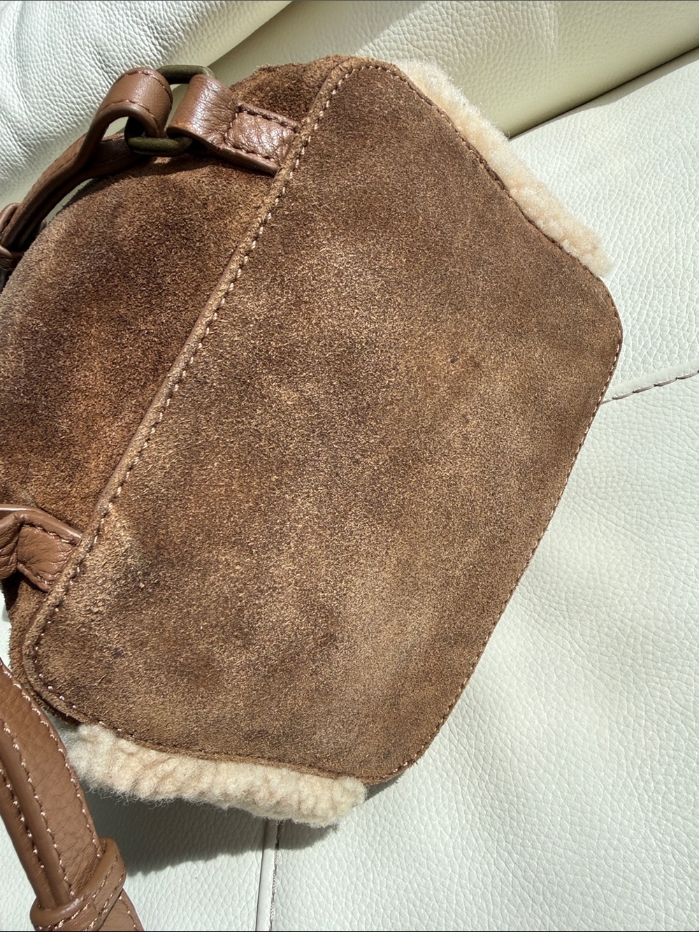 UGG Suede Leather-Trimmed Backpack - Picture 14 of 17